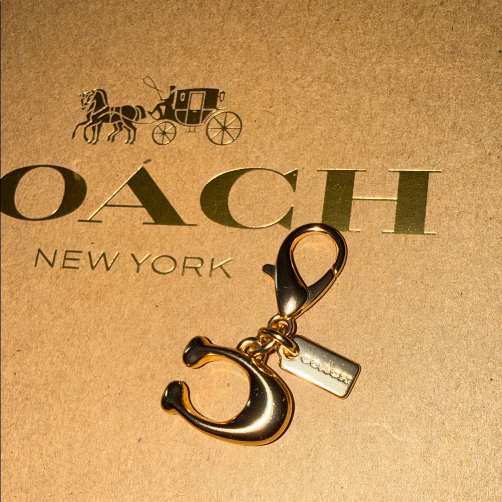 Coach Gold Horseshoe Keychain